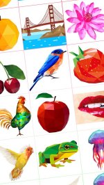 Цвет по количеству - многоугольник