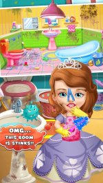 Princess Sofia Cleaning Home