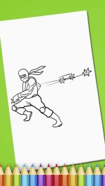 Ниндзя Раскраски