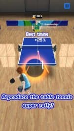 Super rally table tennis