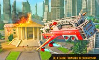 Flying Firefighter Truck Transform Robot Games