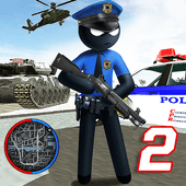 US Police Stickman Vegas Rope Hero City Gangster 2 Версия: 1.2