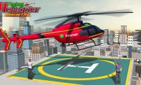 летающий Вертолет спасание город
