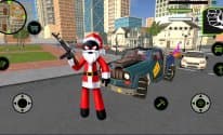 Santa Claus Stickman Rope Hero Gangstar Crime