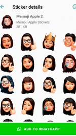 Memoji Apple Stickers for WhatsApp