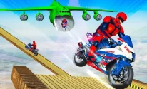 Super Light Speed Robot Bike Stunts