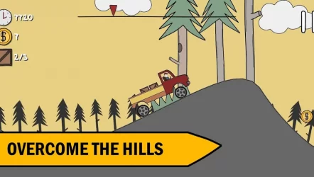 Hills, trees and truck!
