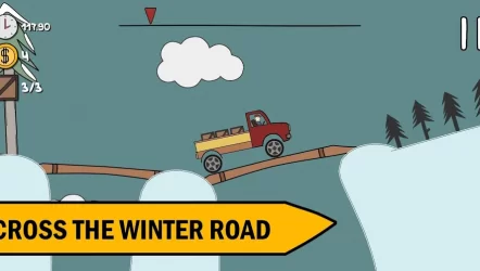 Hills, trees and truck!