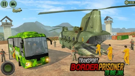 Offroad US Army Transport Prisoners Bus Driving