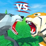 Волк против Тигра: Симулятор Семьи Дикие Животные