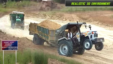 Tractor Trolley Farming Simulation Offroad Truck