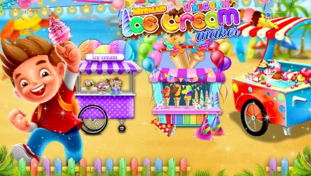 Yummy Ice Cream - Frozen Desserts Rainbow Unicorn