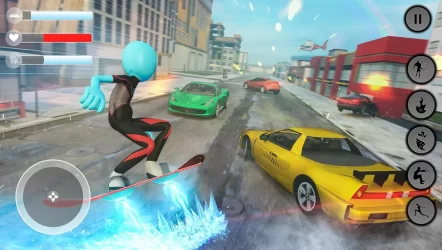 Stickman Ice Hero Crime City - Веревка Hero