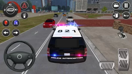 American Police Suv Driving