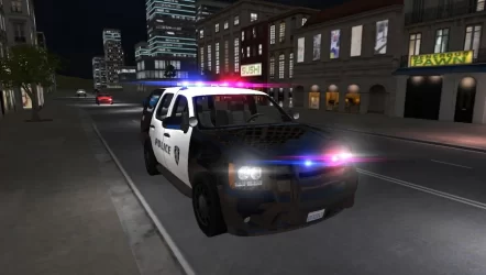American Police Suv Driving