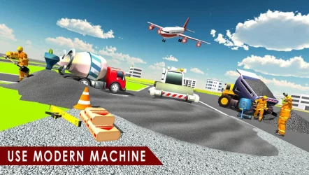 Строительство взлетно-посадочной полосы аэропорта