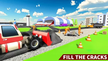 Строительство взлетно-посадочной полосы аэропорта