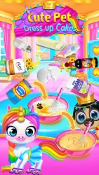 Cute Pet Dress Up Cakes - Rainbow Baking Games