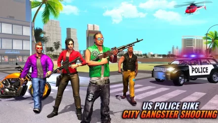US Police Bike Chase: Moto Rider Crime City Games