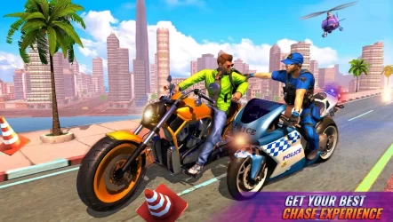 US Police Bike Chase: Moto Rider Crime City Games