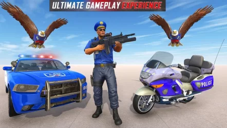 US Police Eagle Gangster Chase Crime Shooting Game