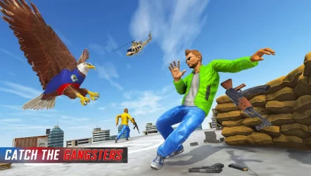 US Police Eagle Gangster Chase Crime Shooting Game
