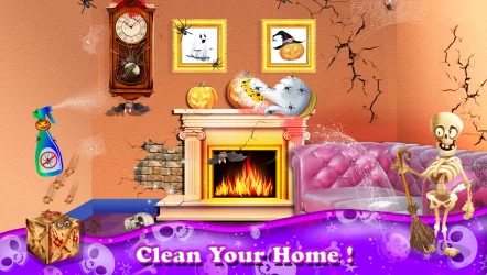 Halloween Home Cleanup Decoration & Dance Party